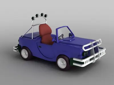 Recreational Toy go-karts playground equipment cars 3D model