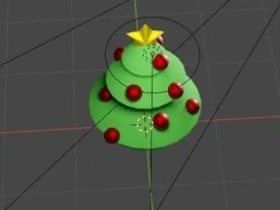 Christmas Tree Low-poly 3D model
