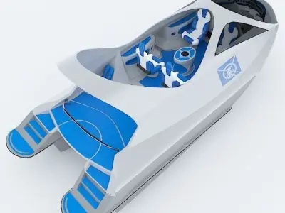 Unique Speed Boat 3D model