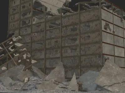 destruction Low-poly 3D model