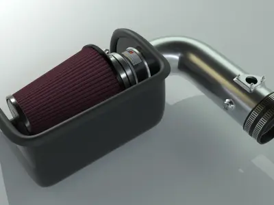K and N cold air intake filter  3D model