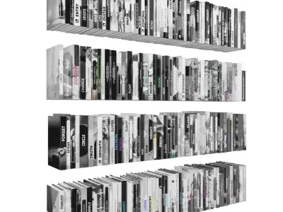 Books 150 pieces 2-7-4 Low-poly 3D model