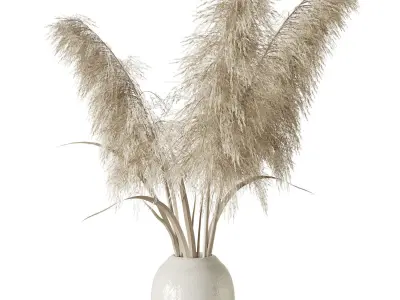 Pampas grass bouquet 3D model