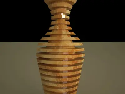 Onyx Textured Vase Statue Low Poly Formats 3DS 3DM MAX Low-poly 3D model