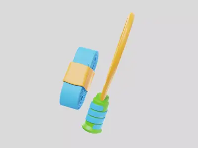 Tennis Racket and Grip Tape 3D model