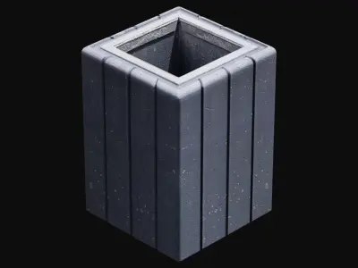 Blender Assets - Trash Can Free low-poly 3D model