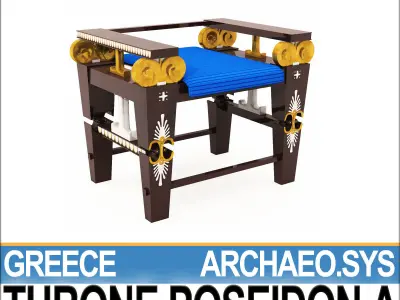 Ancient Greek Throne Poseidon A 3D model