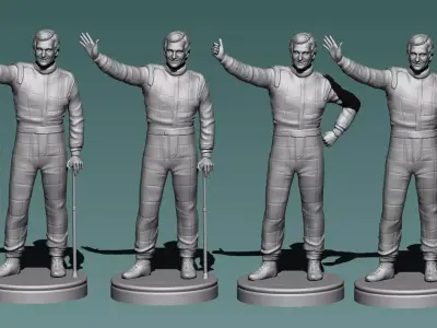 Alex Zanardi Car Racer 3D print model