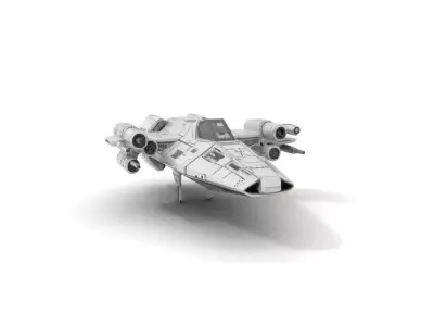 Galactic Starfighter model pack Low-poly 3D model