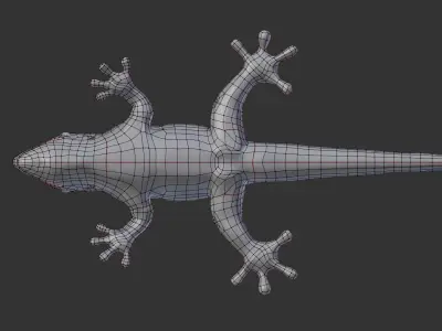 Giant Day Gecko Low-poly 3D model