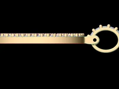 Initial Letter D Necklace Pendant Alphabet Pendant 3D print model