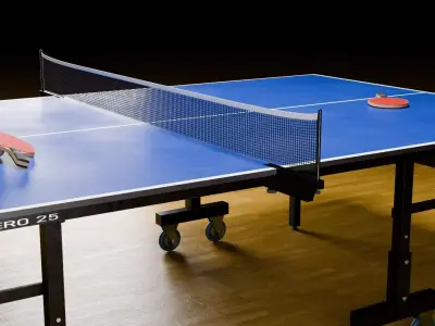 Ping Pong Table Low-poly 3D model