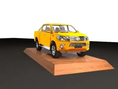 3d modeling toyota hilux pickup truck 3D model