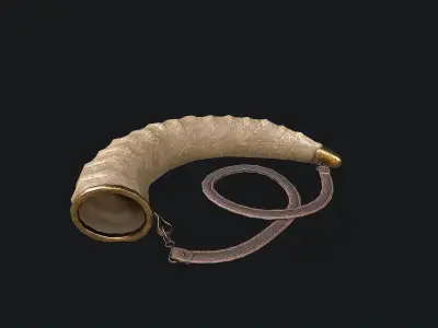 Horn Hunting Low-poly 3D model