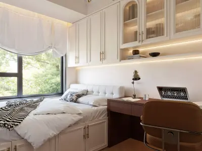 French Style Bedroom with Built-in Storage 97 3D model