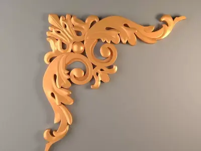corner carved plaster  3D model