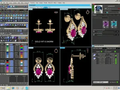 Women earrings 3D print model