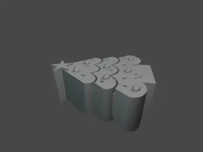 Christmas Tree-Themed Candle 2 3D print model