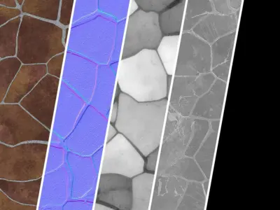 Stone Wall Materials 64- Decorative Stone Sbsar Pbr 4k Seamless Texture