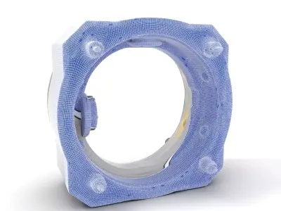 Futuristic Portal Ring Model Pack with LED Lights Low-poly 3D model