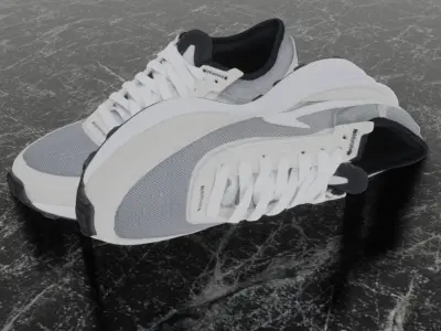 Nike 3D Shoes - White-Alpha Low-poly 3D model