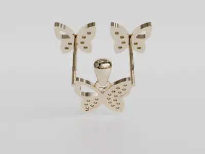 butterfly jewelry game 3D print model