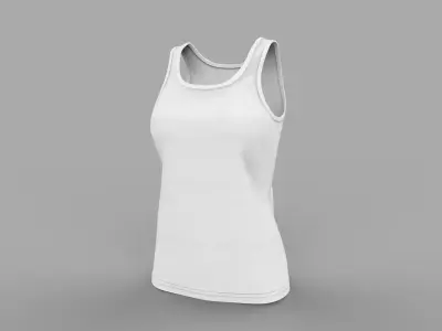 Women tank top with UV map Low-poly 3D model