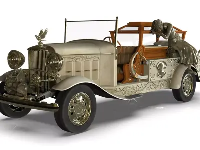 Classic Hearse from the 1930s 3D model