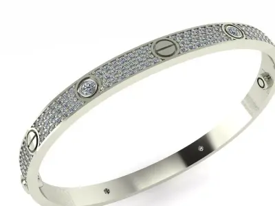 LOVE BRACELET WITH THE STONES 3D MODEL 3D print model