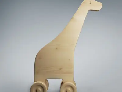 Giraffe wooden 3D model