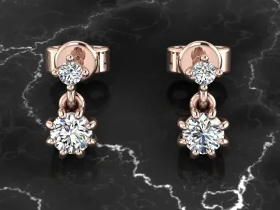 Jewelry Earring 3D print model 11