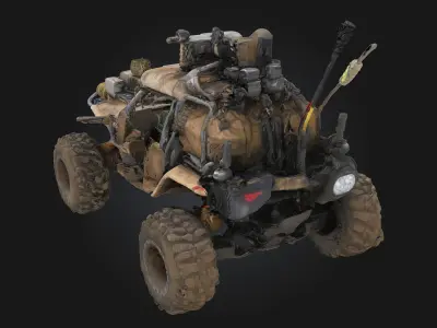 Dune Raider  Rugged Vehicle Built for the Sands 3D model