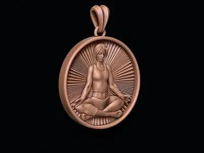 Yoga pendant 3D print model