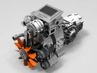 Wankel Engine 3D print model