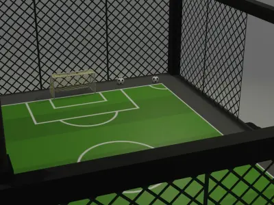 3d Futbol Sahasi Free low-poly 3D model