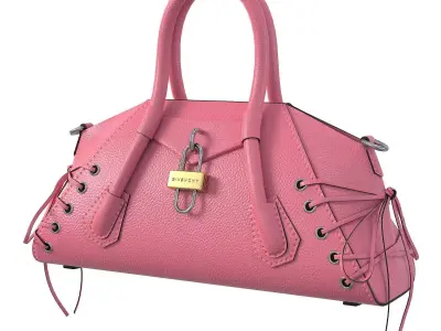 Givenchy Mini Antigona Bag Pink Low-poly 3D model
