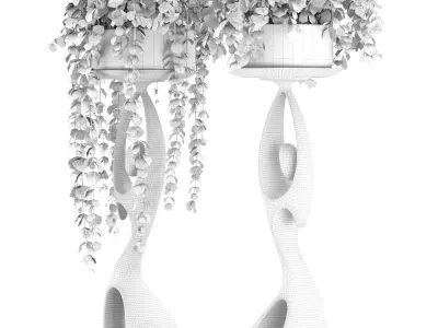 Metal Plant Set 09 3D model