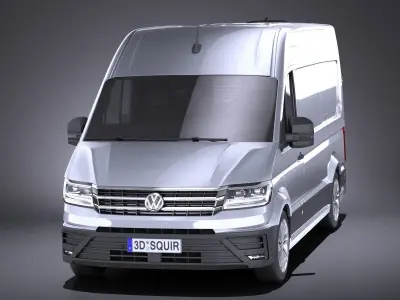 Volkswagen Crafter 2018 VRAY 3D model