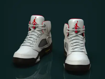 11-Sneakers air jordan 3D model