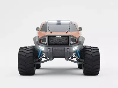 Futuristic Off-Road Vehicle Low-poly 3D model