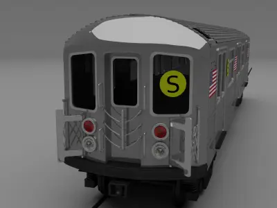New York subway train 3D model
