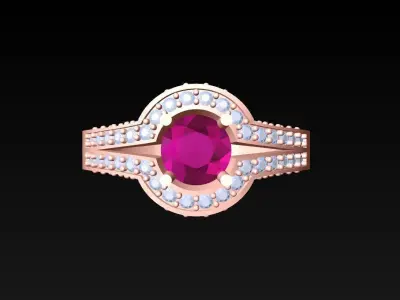 Diamond Ring - Womens Rings - N719956 3D print model