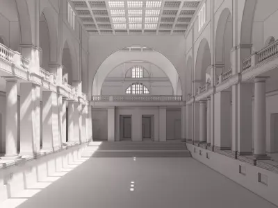 interior egyptian museum 3d model 3D model