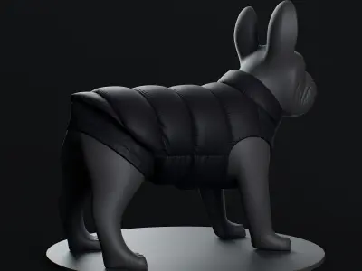 Mondog pet outfitters podo dog couture with panties 3D model