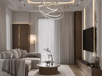 Interior Livingroom scene  3D model