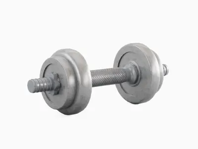 Metal Dumbbell 03 Low-poly 3D model