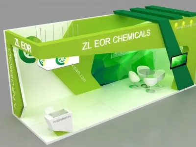 3d Exhibition design Low-poly 3D model