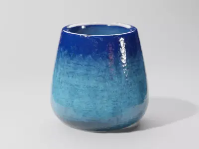 Vase short 4K PBR textured Low-poly 3D model