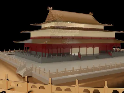 Chinese ancient house 3D model 20