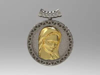 Pendant VIRGIN MARY N -164 3D print model